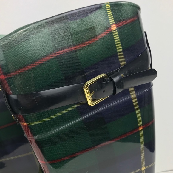 Lauren Ralph Lauren RossalynII Tall Plaid Rain Boots - Picture 10 of 13